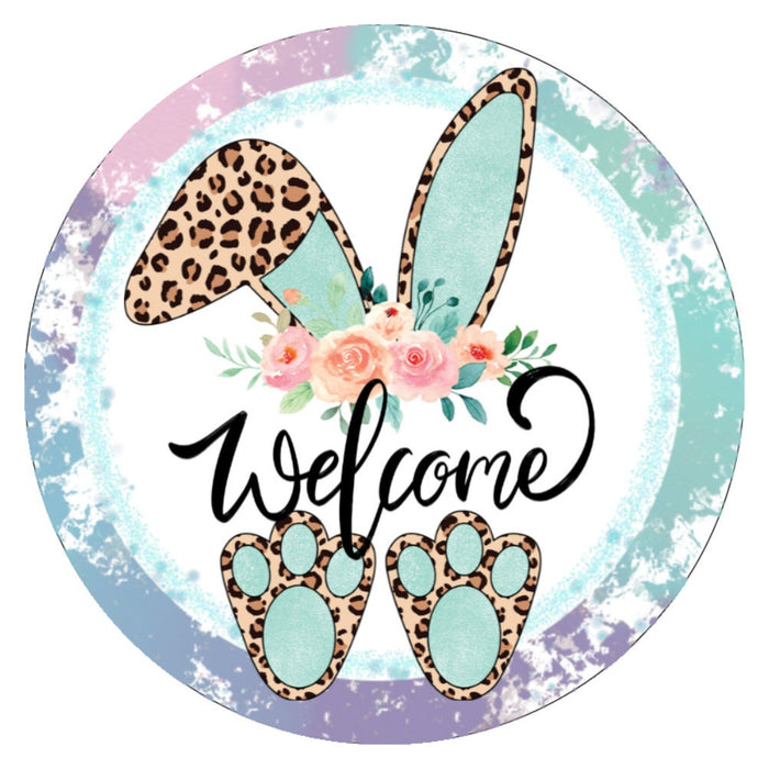 10 Welcome Easter Bunny Sign, Wreath Sign, Home Decor