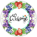 10 Welcome Fruit Sign, Wreath Sign, Home Decor