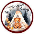 10 Welcome To Our Camp Sign, Wreath Sign, Home Decor, Metal Sign, The Ritzy Cactus