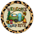 10 Welcome To Our Campsite Sign, Wreath Sign, Home Decor