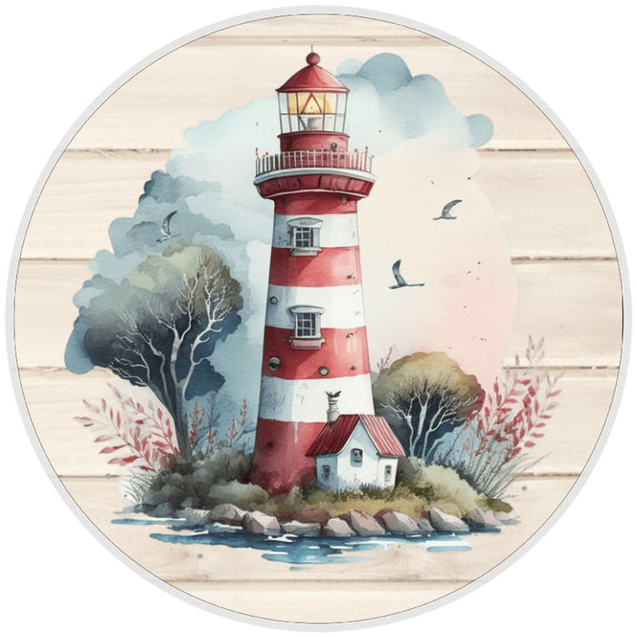 10 Whitewash Lighthouse Sign , Wreath Sign, Home Decor
