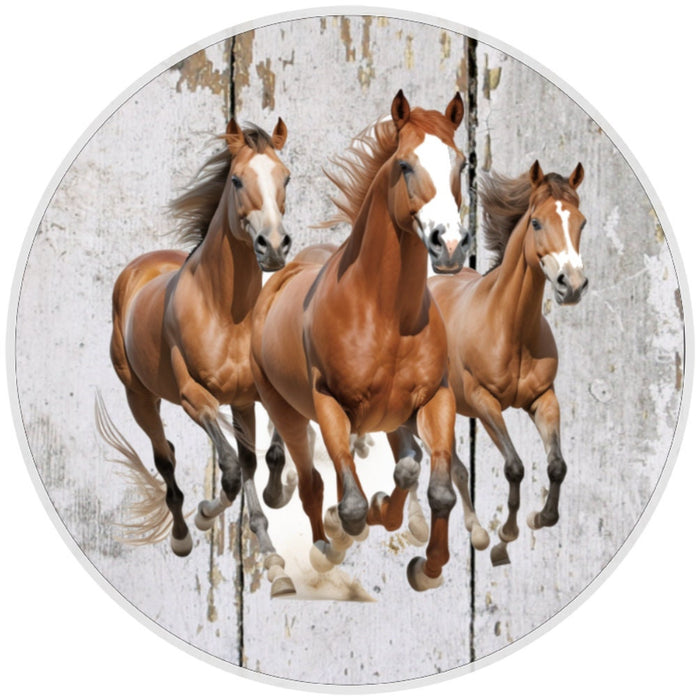 10 Wild Horses Western Wreath Sign, Wreath Sign, Home Decor, Metal Sign, The Ritzy Cactus