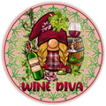 10 Wine Diva Sign, Wreath Sign, Home Decor, Metal Sign, The Ritzy Cactus