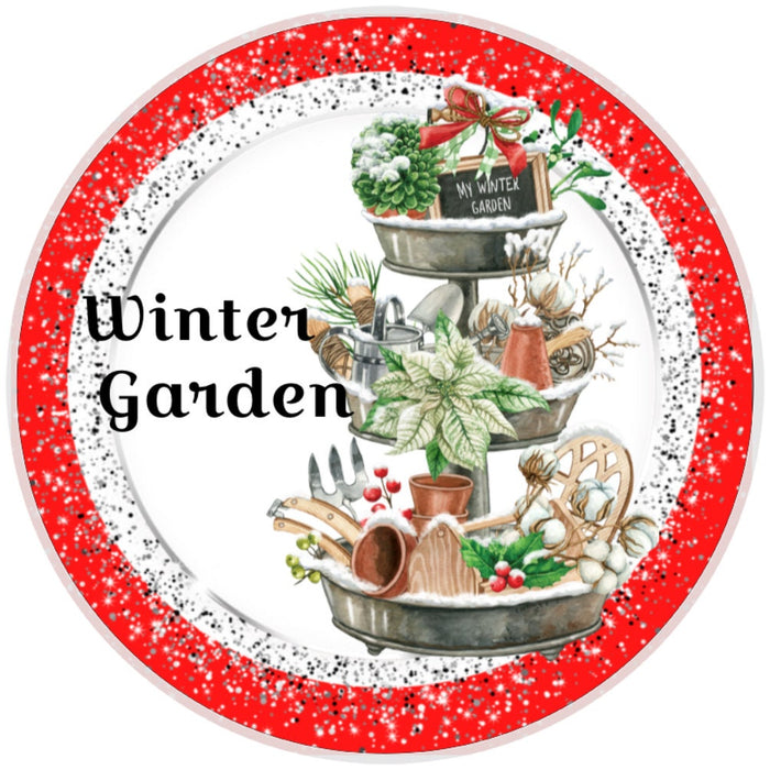 10 Winter Christmas  Garden Sign, Wreath Sign, Home Decor