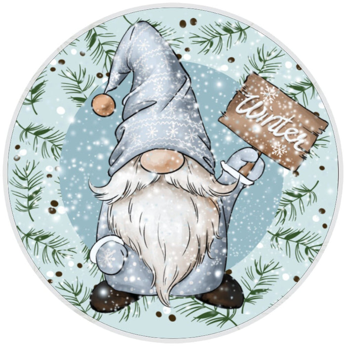 10 Winter Gnome Sign, Wreath Sign, Home Decor