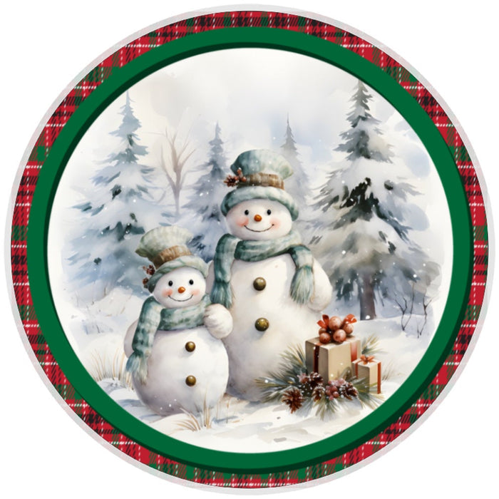 10 Winter Snowman Friends Sign, Metal Wreath Sign, Home Decor