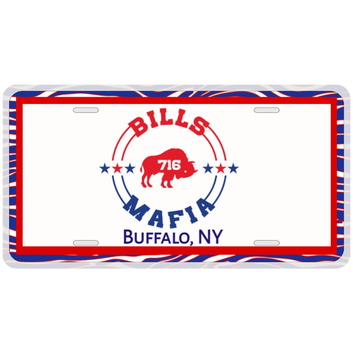 12" x 6" Customizable 716 Bills Mafia License Plate Sign, Metal Sign, Home Decor, Football Fan Gift