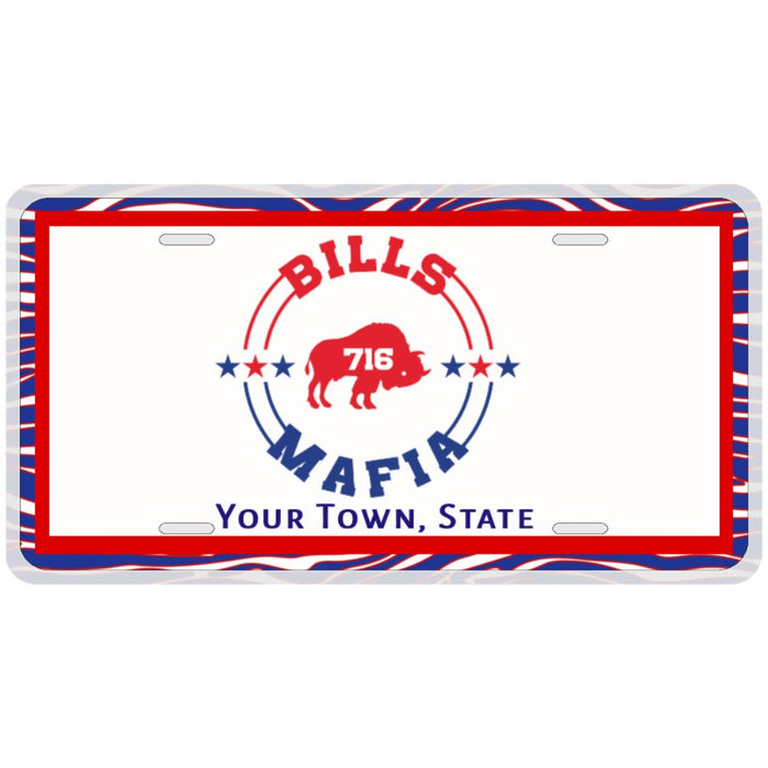 12" x 6" Customizable 716 Bills Mafia License Plate Sign, Metal Sign, Home Decor, Football Fan Gift