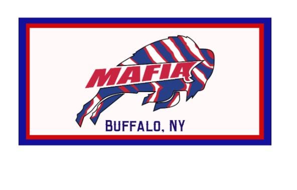 12" x 6" Customizable Bills Mafia License Plate Sign, Metal Sign, Home Decor, Football Fan Gift
