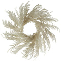 16" Ivory Pampas Grass Plume Wreath Base, Wreath Form, Craft Supplies, DIY Crafts, Wreath Making