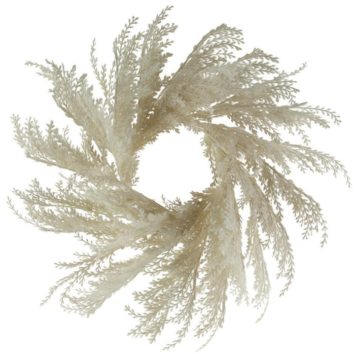 16" Ivory Pampas Grass Plume Wreath Base, Wreath Form, Craft Supplies, DIY Crafts, Wreath Making