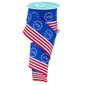 1776 Stars Stripes Wired Ribbon by RG Ribbon – 2.5" x 10 Yards, Wreath Ribbon