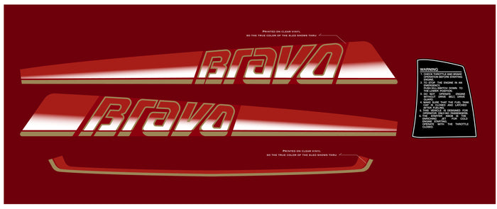 1989 Yamaha Bravo 250 Hood Decals