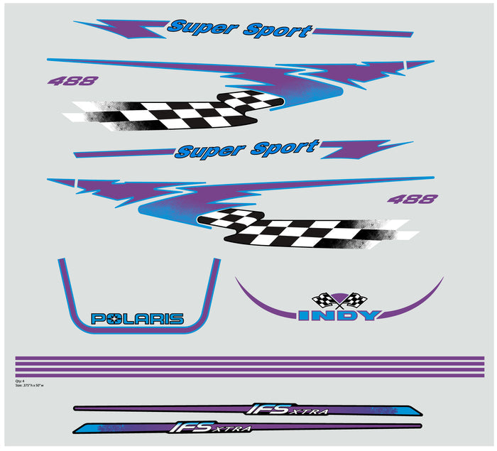 1997 Polaris 488 Super Sport Decals