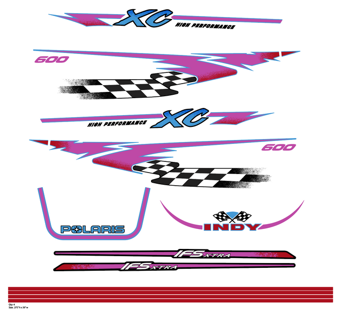 1997 Polaris 600 XC Decals
