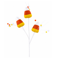 22"L Candy Corn/Pompom Spray Halloween Wreath Embellishment