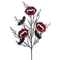 28"H Vampire Lips/Bats/Twig Spray Halloween Wreath Embellishment