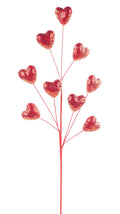 29" Red Sequin Heart Spray| Whimsical Wreath Pick | Valentine Embellishment | DIY Wreath Supply
