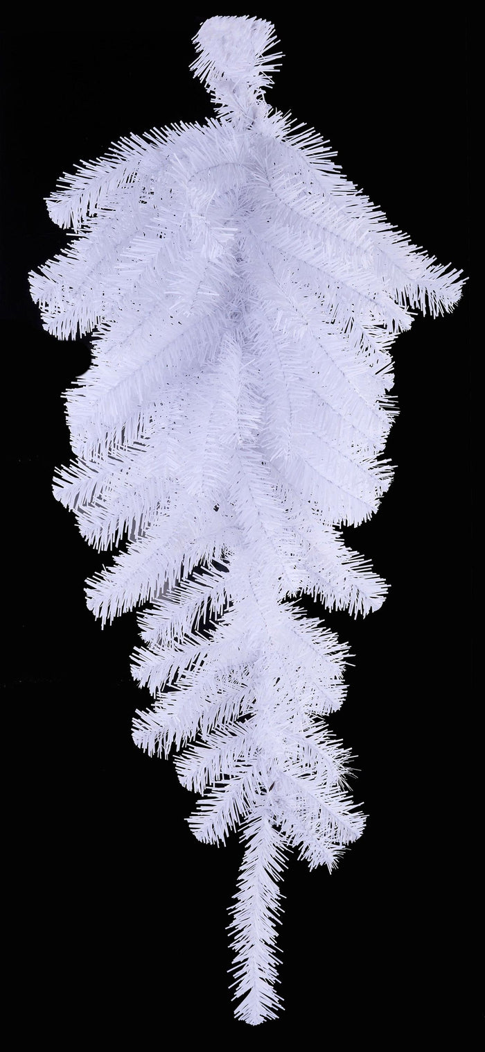 30 Inch White Teardrop Swag Base 70 Tips, Wreath Form, Craft Supplies, DIY Crafts, Wreath Making