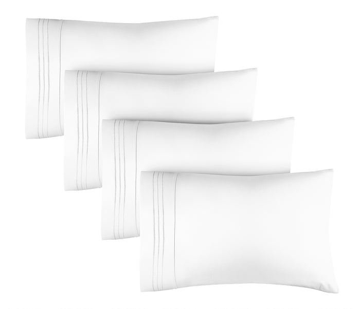 4 Pillowcase Set - White