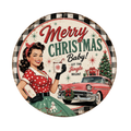 50's Themed Christmas 10" Wreath Sign, Home Decor, The Ritzy Cactus