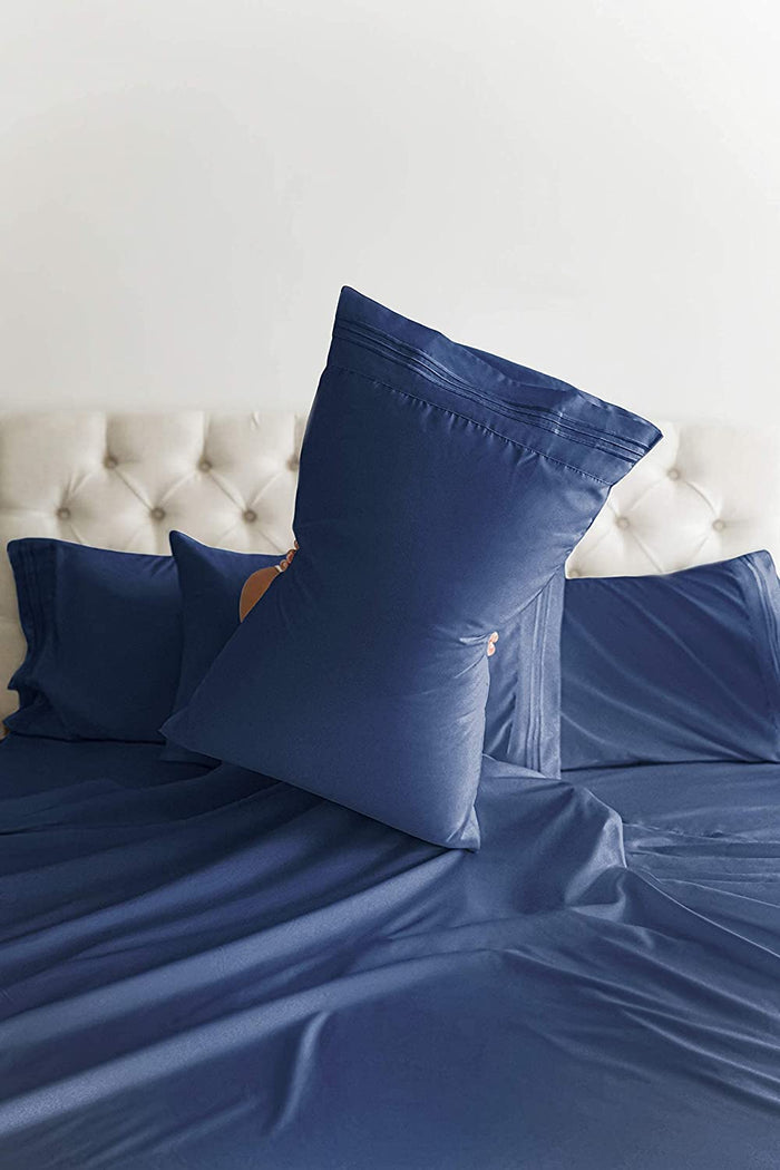 6 Piece Sheet Set - Navy Blue