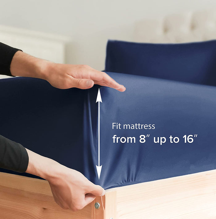 6 Piece Sheet Set - Navy Blue