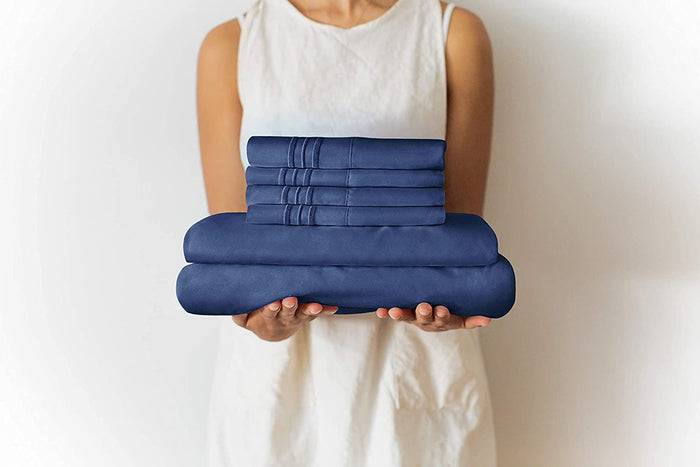 6 Piece Sheet Set - Navy Blue