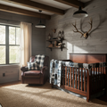 Rustic Woodland Nursery with Window Light
