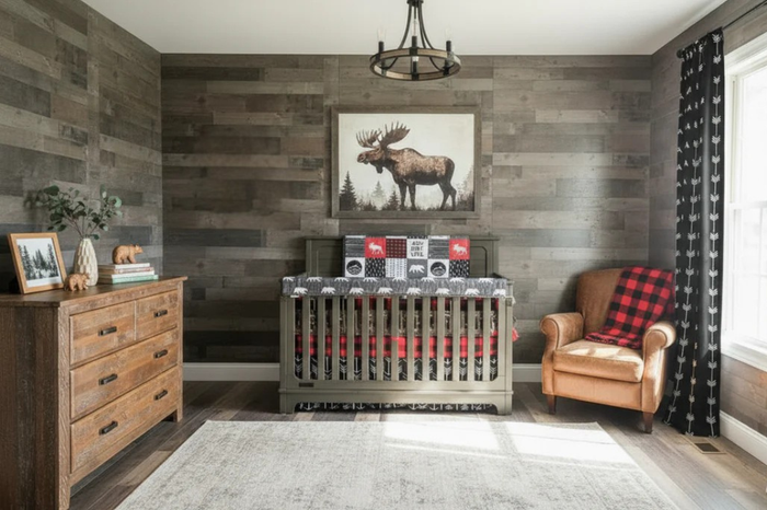 Adventure Moose Bear Woodland Boy Crib Bedding - DBC Baby Bedding Co