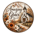 Amazing Grace 10 Inch Wreath Sign, Metal Wreath Sign, Home Decor, DIY, The Ritzy Cactus