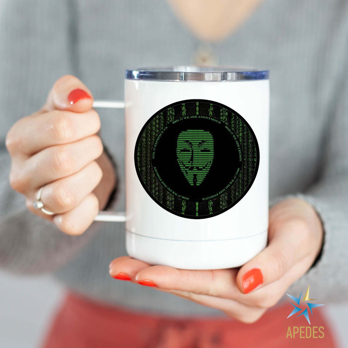 Anonymous Stainless Steel Travel Mug 13 OZ - Apedes Flags And Banners