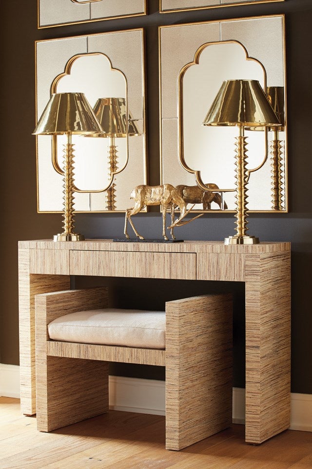 Antelope Straight Horn Statue - Gold