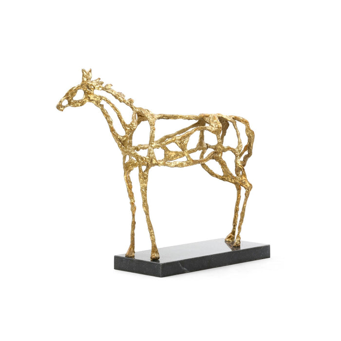 Arabian Horse Statue - Gold