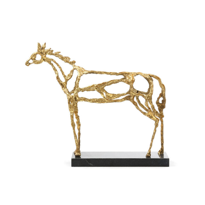 Arabian Horse Statue - Gold