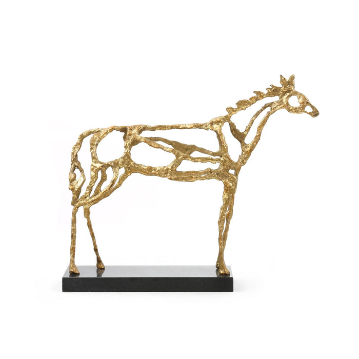Arabian Horse Statue - Gold