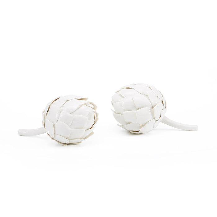 Artichoke Porcelain Figure - White