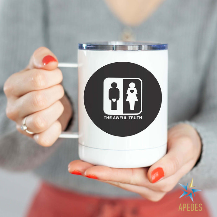 Awful Truth Men Women Heart Love Stainless Steel Travel Mug 13 OZ - Apedes Flags And Banners