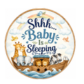 Baby Sleeping Ark Sign 10" Wreath Sign, Home Decor, The Ritzy Cactus