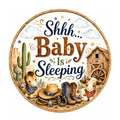 Baby Sleeping Western Sign 10" Wreath Sign, Home Decor, The Ritzy Cactus