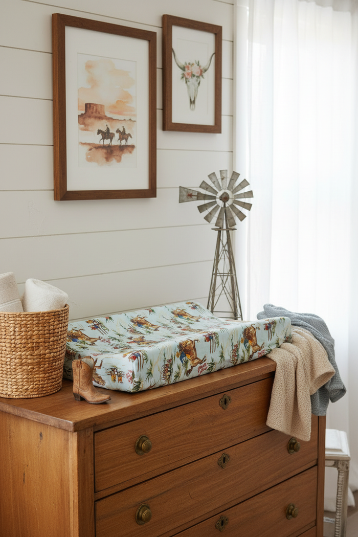 Barn Dandy Cowboy Changing Pad - Styled Scene