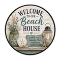 Beach House Welcome 10" Wreath Sign, Home Decor, The Ritzy Cactus