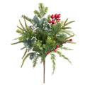 Berry Pin Mixed 18 Inch Spray| Holiday Stem Embellishment | DIY Wreath Supply