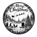 Black and White Christmas Sign 10 inch Wreath Sign, Home Decor, The Ritzy Cactus