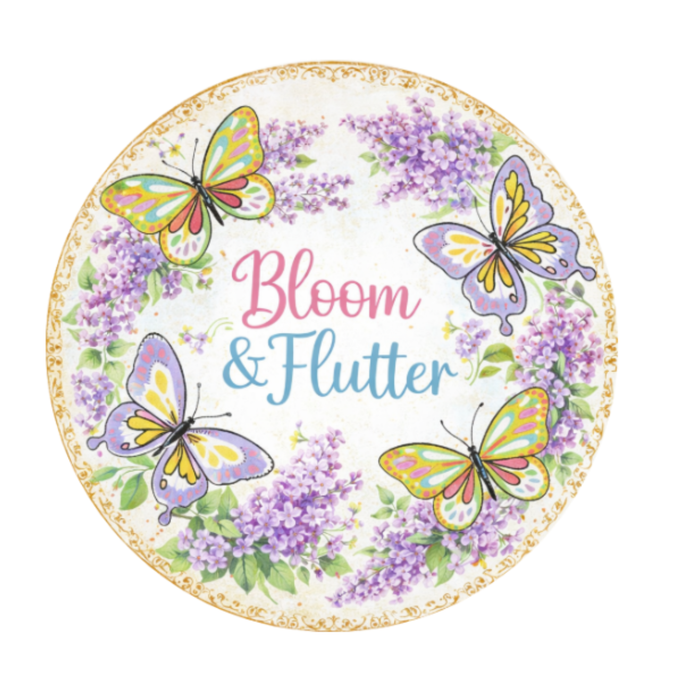 Bloom & Flutter Butterfly 10 Inch Wreath Sign, Metal Wreath Sign, Home Decor, The Ritzy Cactus