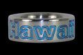 Blue Hawaii Titanium Ring - Hawaii Titanium Rings