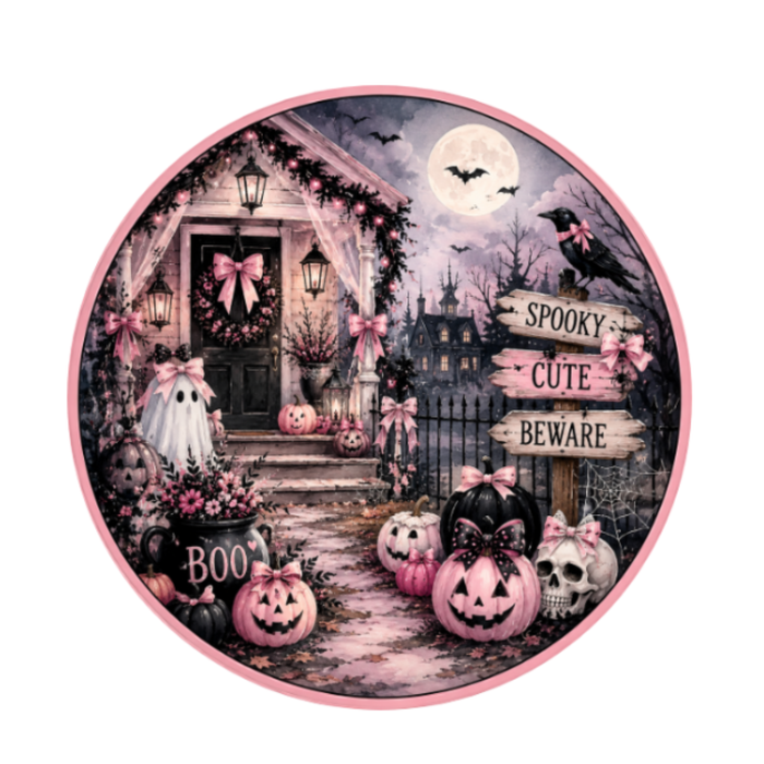 Boujee Halloween 10" Wreath Sign, Home Decor, The Ritzy Cactus