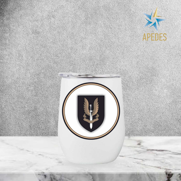 British Special Air Service Stainless Steel Stemless Wine Cup 12 OZ - Apedes Flags And Banners