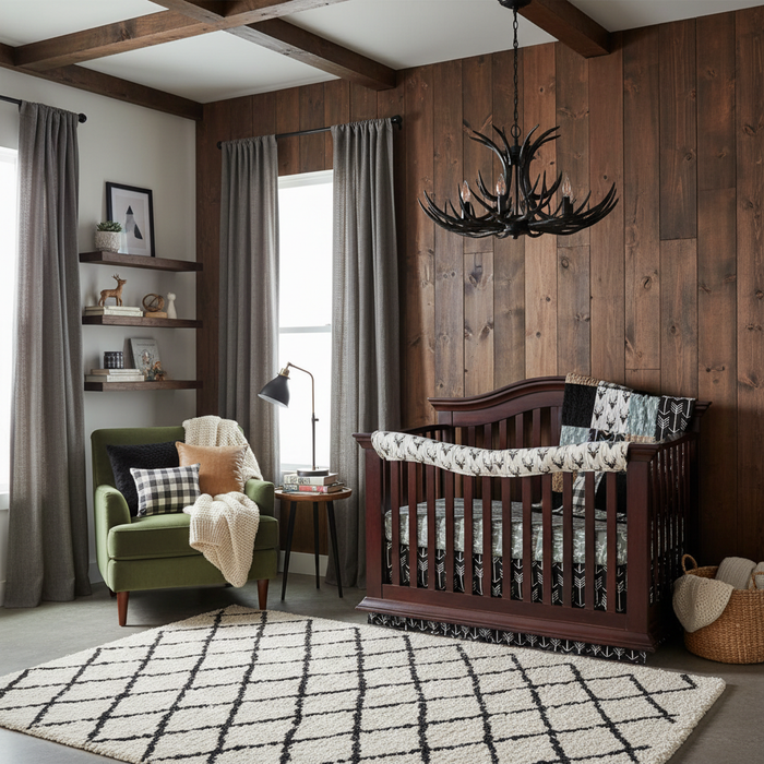 Black Gray Deer Styled Room