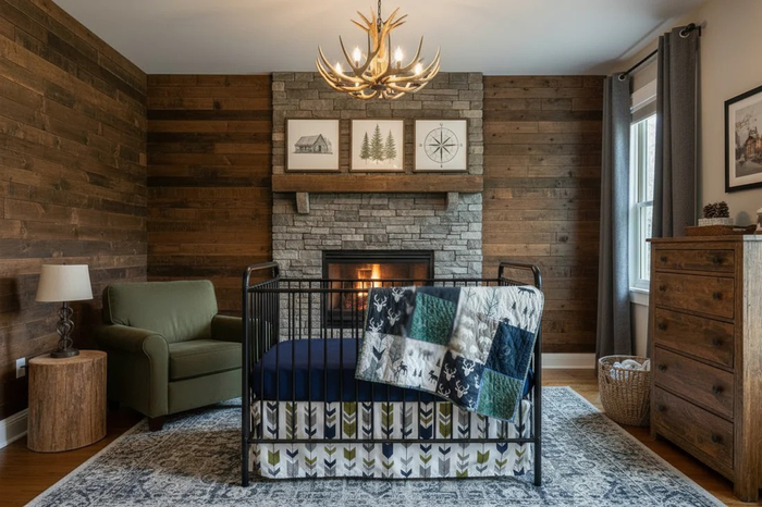 Buck, Moose, Bear Woodland Boy Crib Bedding - DBC Baby Bedding Co